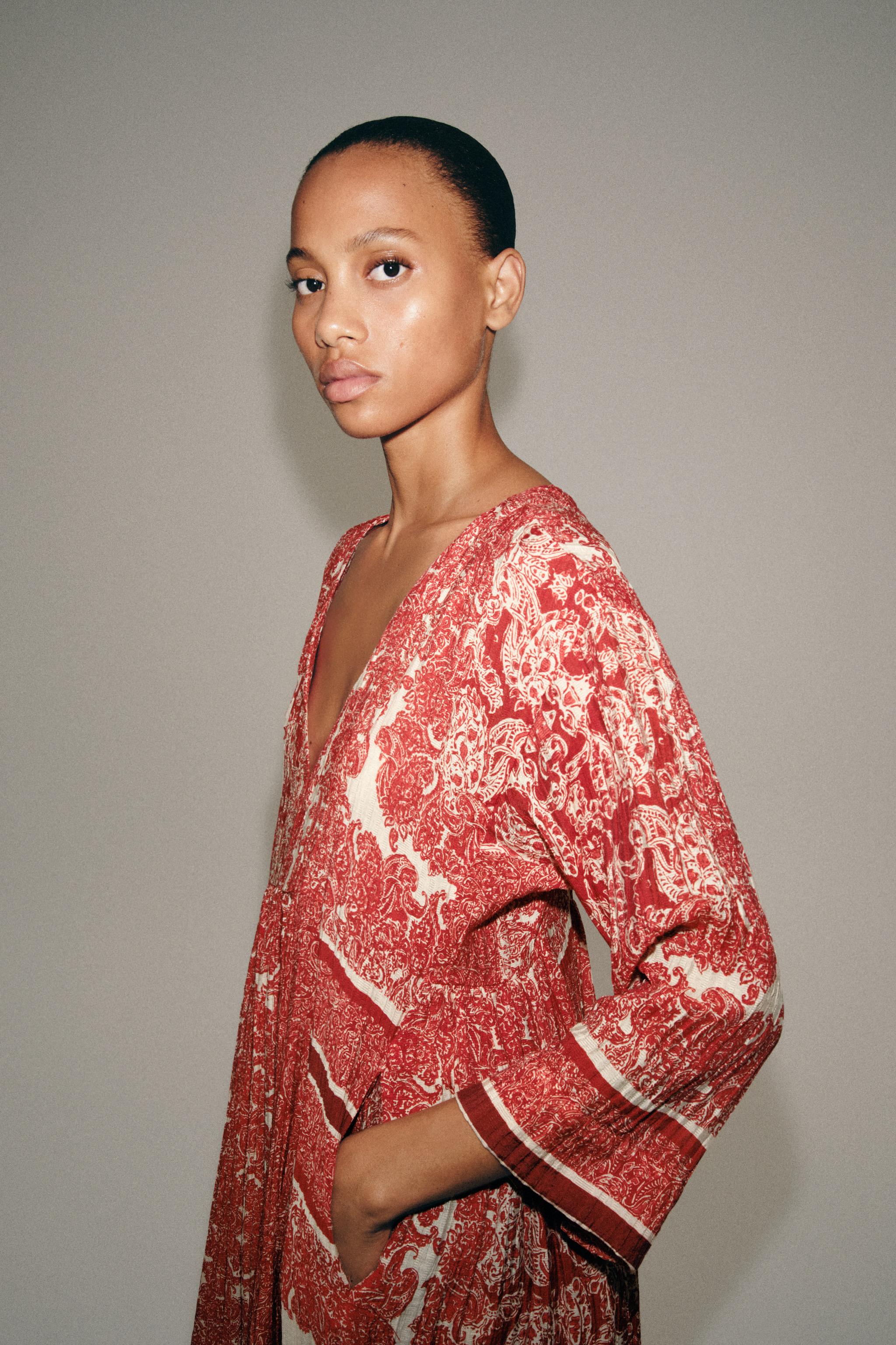 ZW COLLECTION PRINTED MIDI DRESS